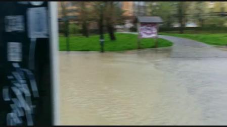 El parque de la Runa, inundado