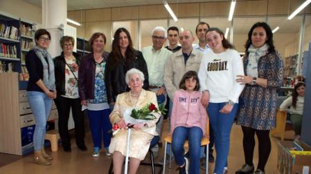Homenaje a la lectora cascantina más veterana