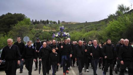 La tradicional marcha mariana de Tafalla cumplió 975 años este domingo 29 de abril de 2018.