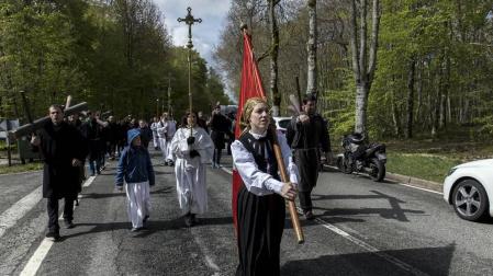 Imágenes de la romería de Roncesvalles.