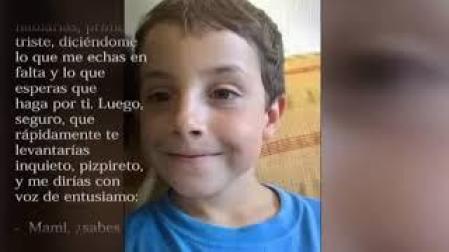 Carta de la madre del niño Gabriel a su hijo fallecido