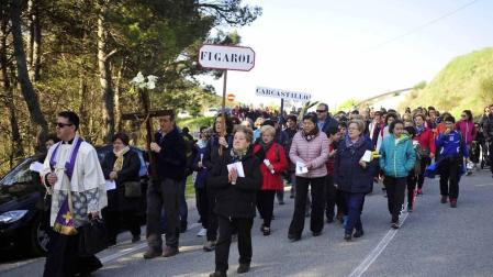 Romería de Ujué, que transcurre por Figarol, Carcastillo, Mélida y Olite