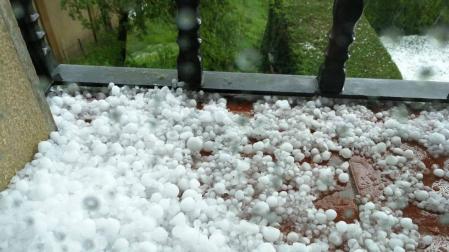 Tormentas con granizo en Noáin, Beriáin, Alloz y Aguilar de Codés