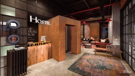 Instalaciones del hostel en el antiguo edificio de Unzu
