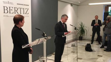 Urkullu y Barkos: con la disolución de ETA "se abre una etapa de convivencia"