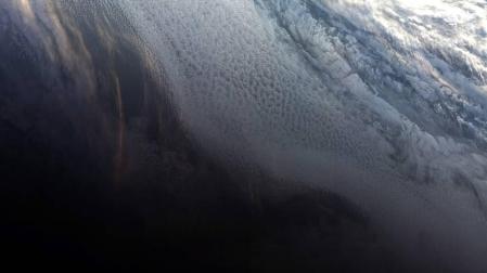Una puesta de sol sobre la Antártida