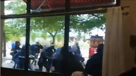 Batalla campal entre ultras de Osasuna y del Oviedo