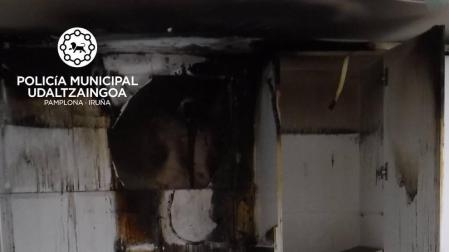 Una sartén olvidada provoca un incendio en una vivienda de Pío XII en Pamplona