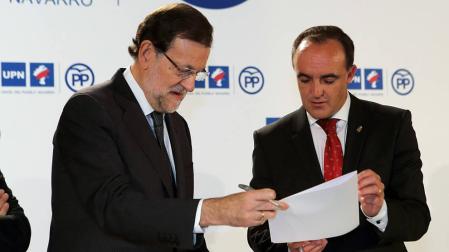 Javier Esparza y Mariano Rajoy.