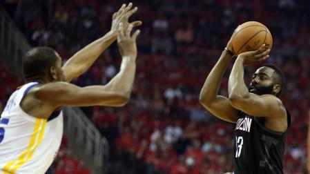 Los Rockets empatan la serie de la Conferencia Oeste con un Harden monumental