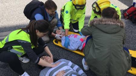 El Aeropuerto de Pamplona ha sido escenario este jueves de un simulacro de accidente