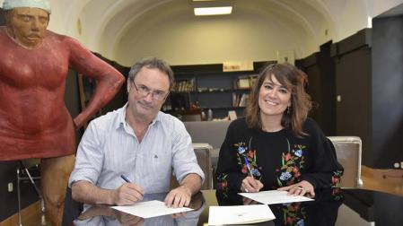 Firmado el convenio entre Ayuntamiento e INTIA por el proyecto de alimentación 'De aquí'