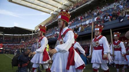 El club y la afición han celebrado el cumpleaños del estadio navarro.