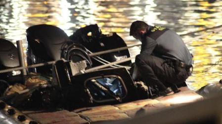 La 'narcolancha' interceptada en el Estrecho con 4.121 kg de hachís y embistió a la Guardia Civil