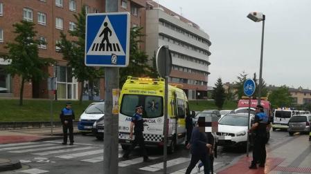 Una mujer de 79 años, atropellada en un paso de peatones en Pamplona