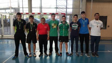 José Ignacio Vidaurre y Carmen Herbozo, campeones navarros de tenis de mesa