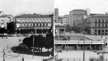 Cómo ha cambiado la plaza del Castillo de Pamplona.