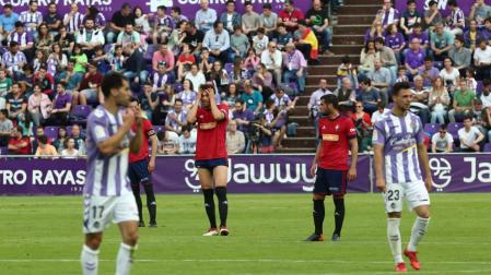 Lucas Torró lamenta el 1-0 del Valladolid.