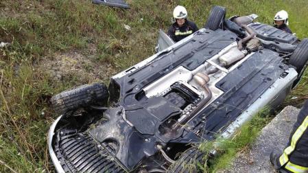 Tres heridos en un accidente en la A15 en Esquíroz