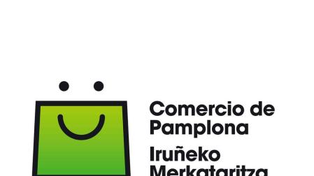 Una bolsa sonriente se convierte en la imagen del comercio de Pamplona