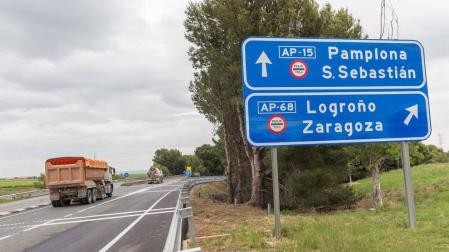 El ramal de la AP-15 evita en la primera semana 400 camiones al día en Tudela
