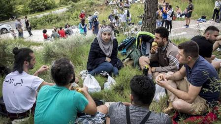 Los 'Caminos de la Hospitalidad' desembocaron el sábado en la cuna de San Francisco Javier con un centenar de refugiados sirios como símbolo de la acogida Navarra