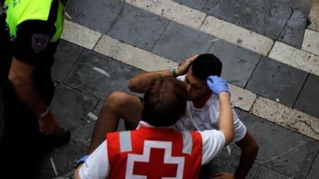 Cruz Roja y DYA han atendido a 85 personas tras el segundo encierro