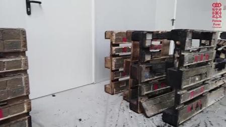 Descubren 143 kg de hachís escondidos dentro de palés