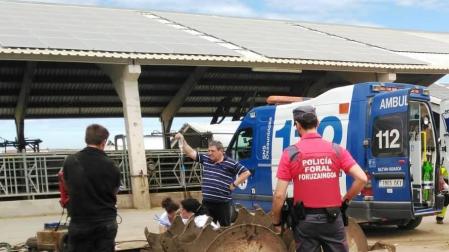 Herido grave un trabajador en Caparroso al ser atropellado con un apero
