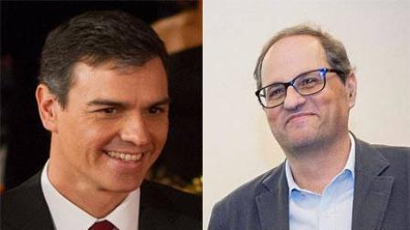 Torra pretende abordar la independencia de Cataluña en su reunión con Sánchez