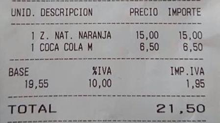 El sablazo de un bar de Palma de Mallorca por tomar un zumo de naranja