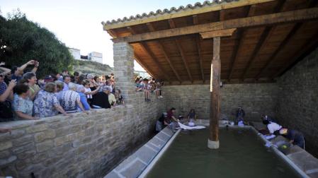 Murillo el Fruto muestra la rehabilitación del lavadero y el pozo del hielo