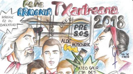 Este martes, la Federación de Peñas de Pamplona ha presentado las pancartas para estas fiestas