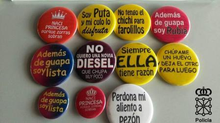 Chapas retiradas en Ribaforada por la Policía Foral.