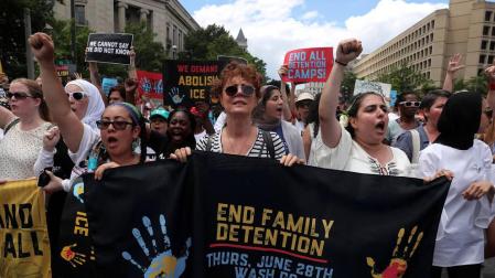 600 detenidos en la protesta contra la política migratoria de "tolerancia cero" de Trump