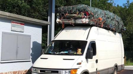 Inmovilizado un vehículo holandés rumbo a Pamplona con un sobrepeso del 110%