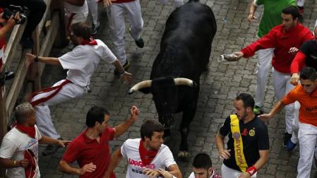 Una selección de las mejores fotos exclusivas del primer encierro de San Fermín de los fotógrafos de Diario de Navarra.