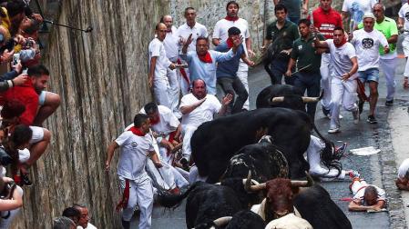 Un encierro sin cornadas pero con atenciones