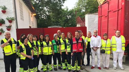 El consejero Domínguez comprueba la labor de los sanitarios en el encierro