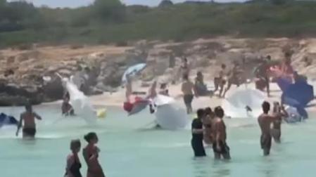 Remolino de viento de 20 metros de altura en Binibèquer