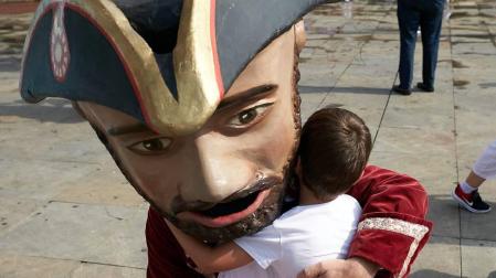 Salida de los gigantes y cabezudos de Pamplona, 12 de julio de San Fermín 2018
