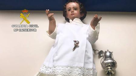 Recuperada la imagen religiosa del 'Pastorcito Divino' de Los Palacios (Sevilla)