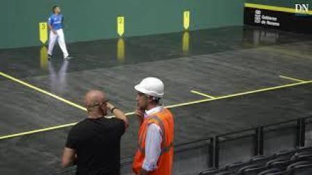La cancha del Navarra Arena, lista para la final del Masters Codere