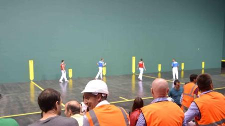 El frontón de Navarra Arena, listo para la final del Masters Codere