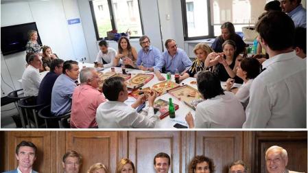 Una comida de exministros agita el cierre de la campaña del PP