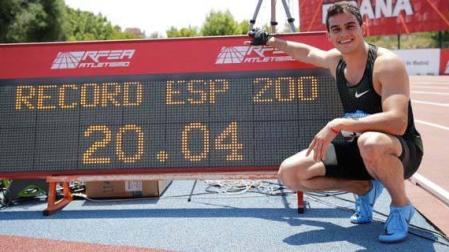 Bruno Hortelano bate su récord de España de 200 metros con 20.04