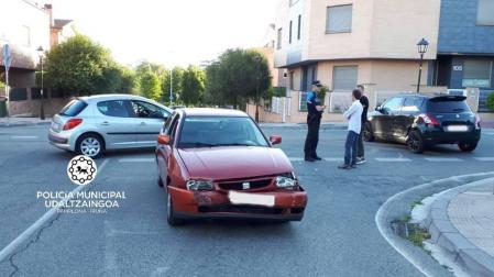 Un conductor ebrio choca en Pamplona contra otro que también da positivo en alcohol