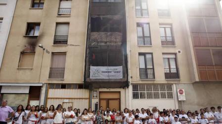 Puente la Reina muestra su cariño a las víctimas de la explosión de gas