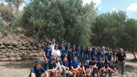 Arqueólogos voluntarios internacionales excavan la Nueva Judería de Estella