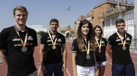 Los medallistas navarros en el Campeonato de España, en casa